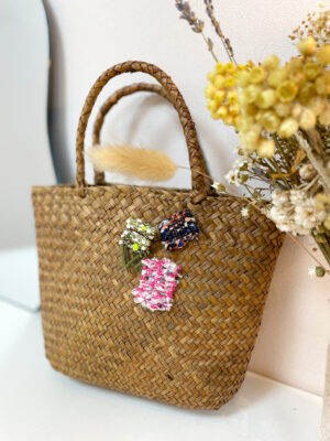 手作迷你梭織別針組合  Weaving 2 types Brooches