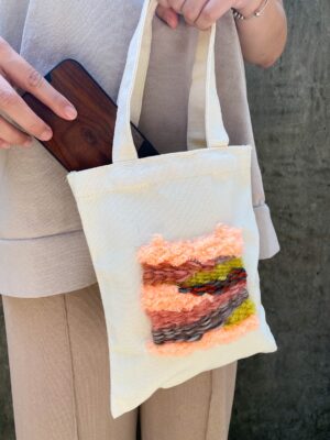 梭織毛感手提帆布包  Weaving Canvas Bag